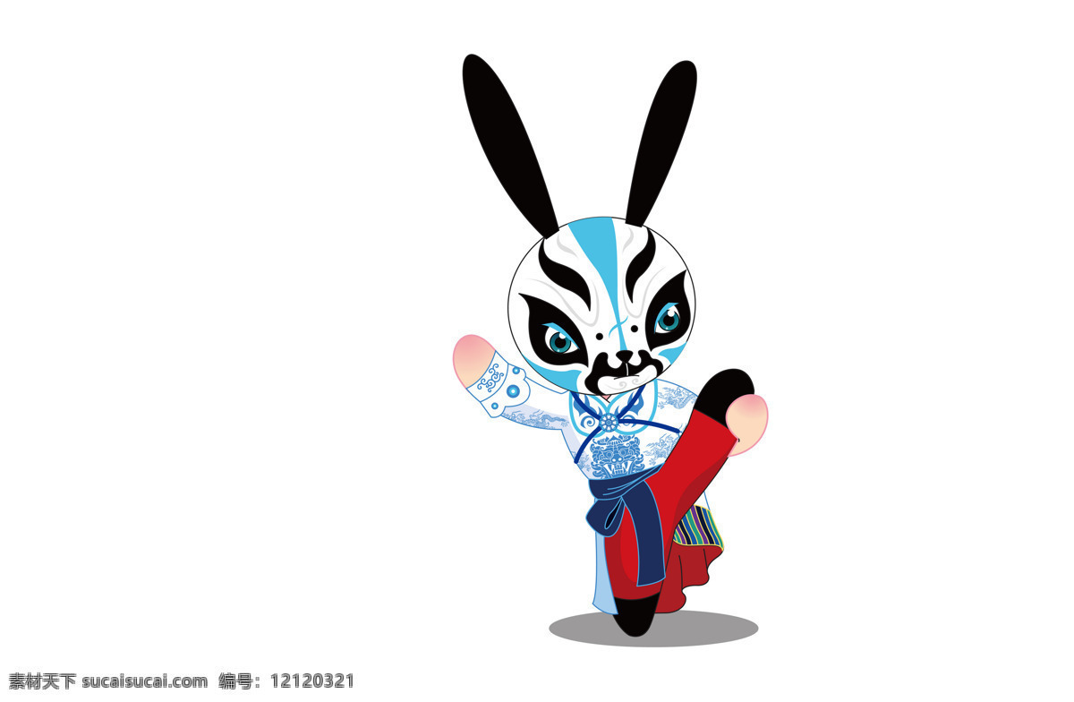 插画 动漫动画 京剧 卡通 卡通兔 可爱 漫画 兔 设计素材 模板下载 兔子 兔年 生肖 插画集