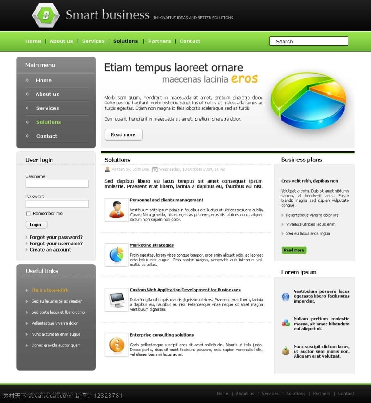 绿色 网站设计 模版 网站 网页素材 网页模板