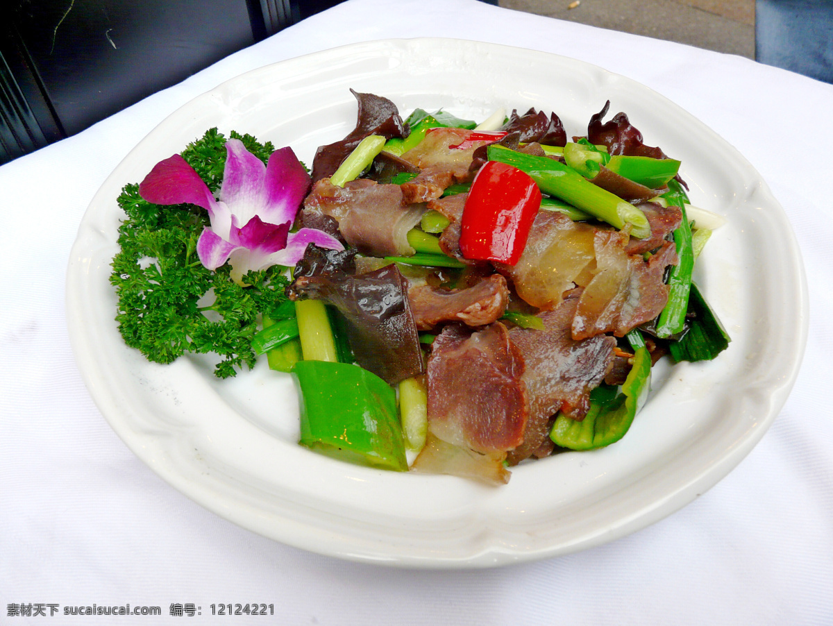 泡椒烟肉 泡 椒 蒜苗 炒 烟 肉 餐饮美食 传统美食 摄影图库