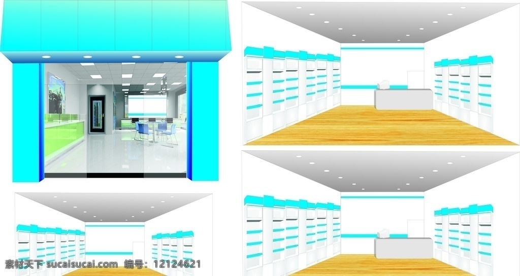 联通门店 门店模板 门店装修图 门店 联通 室内设计 建筑家居 矢量