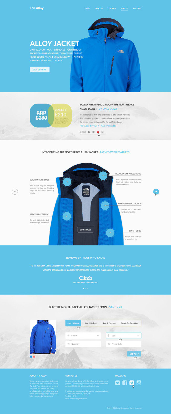 服装 网页素材 简洁 蓝色背景 网页模板