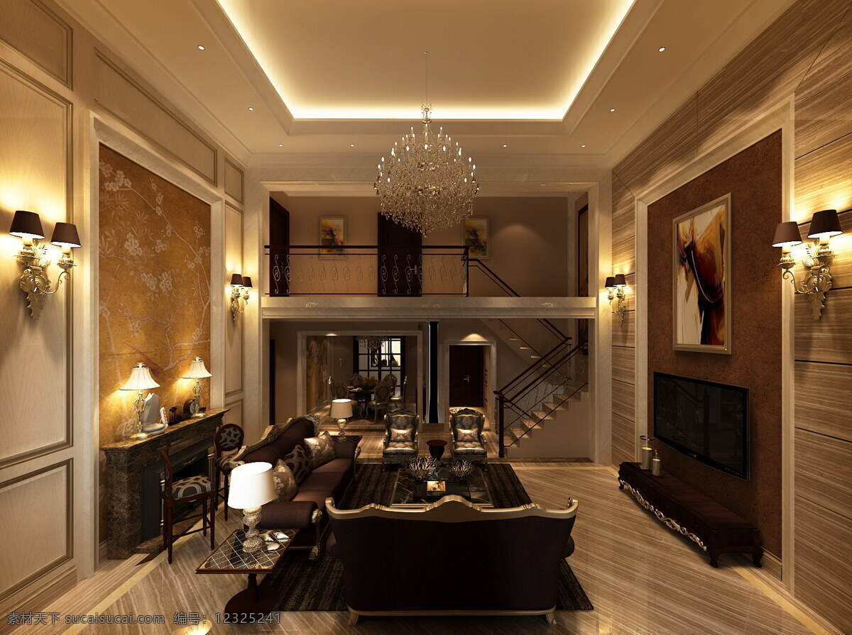 室内设计 欧式 效果图 环境设计 客厅 沙发 资料 家居装饰素材