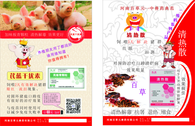 猪 饲料 宣传 高清 海报 彩页 背景 矢量图 白色