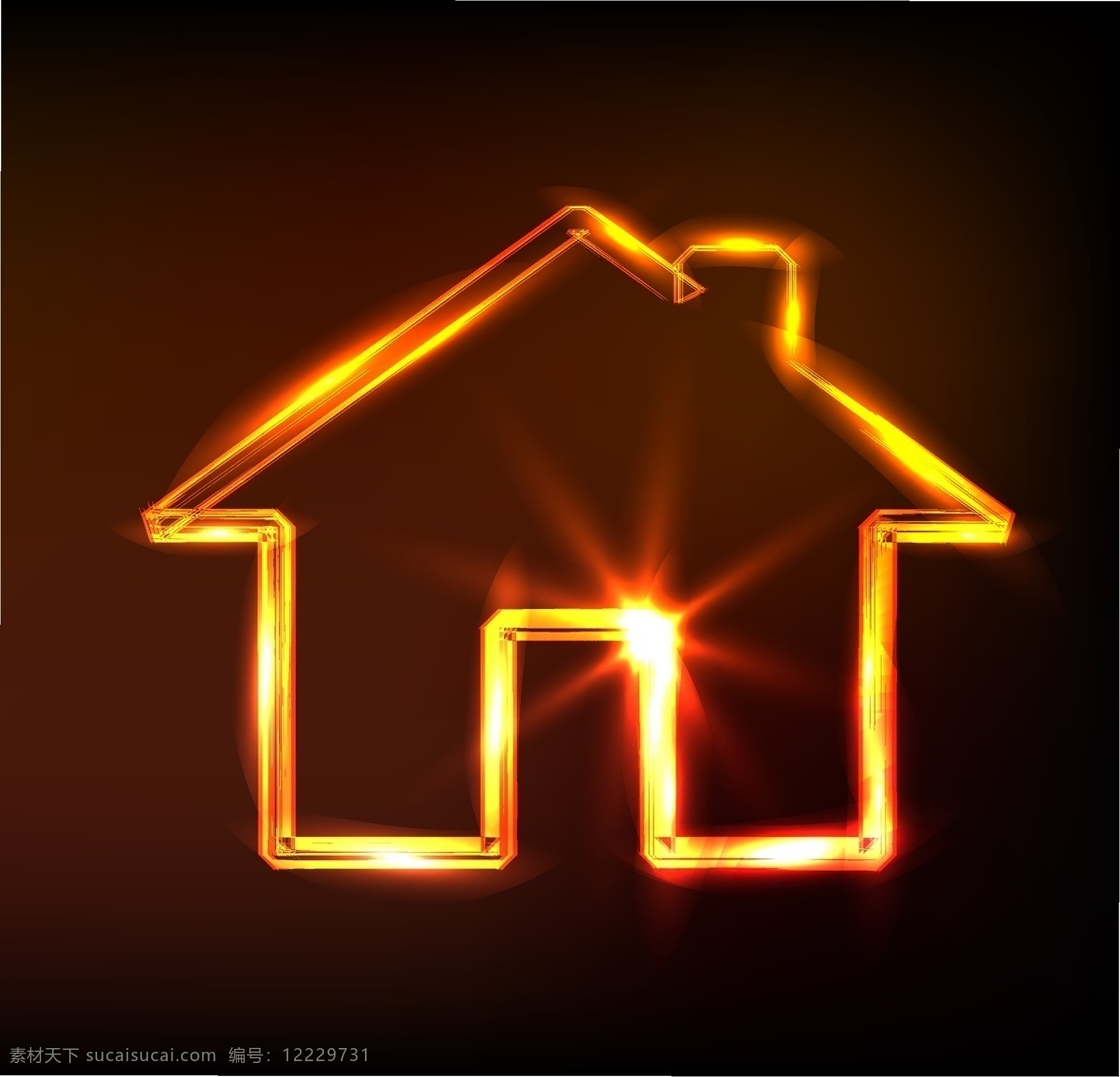 眩光 小 房子 矢量 强光 光 家庭 矢量素材 图标 小房子 其他载体 矢量图 其他矢量图