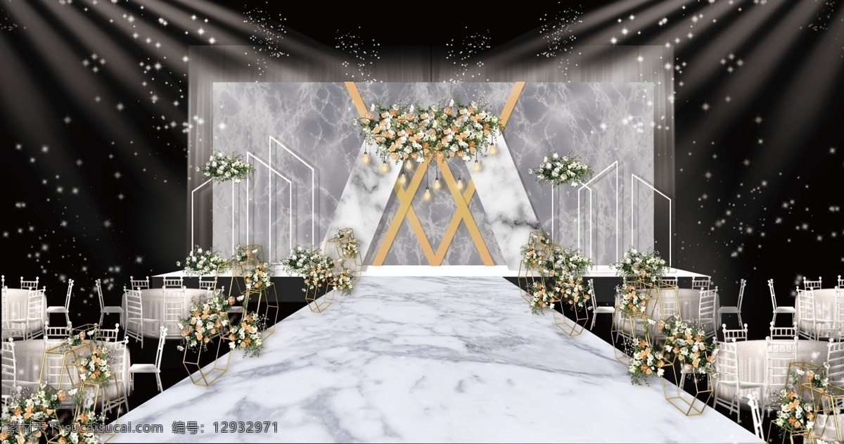 大理石 婚礼 效果图 灰色系婚礼 简约婚礼设计 婚礼效果图 婚礼设计