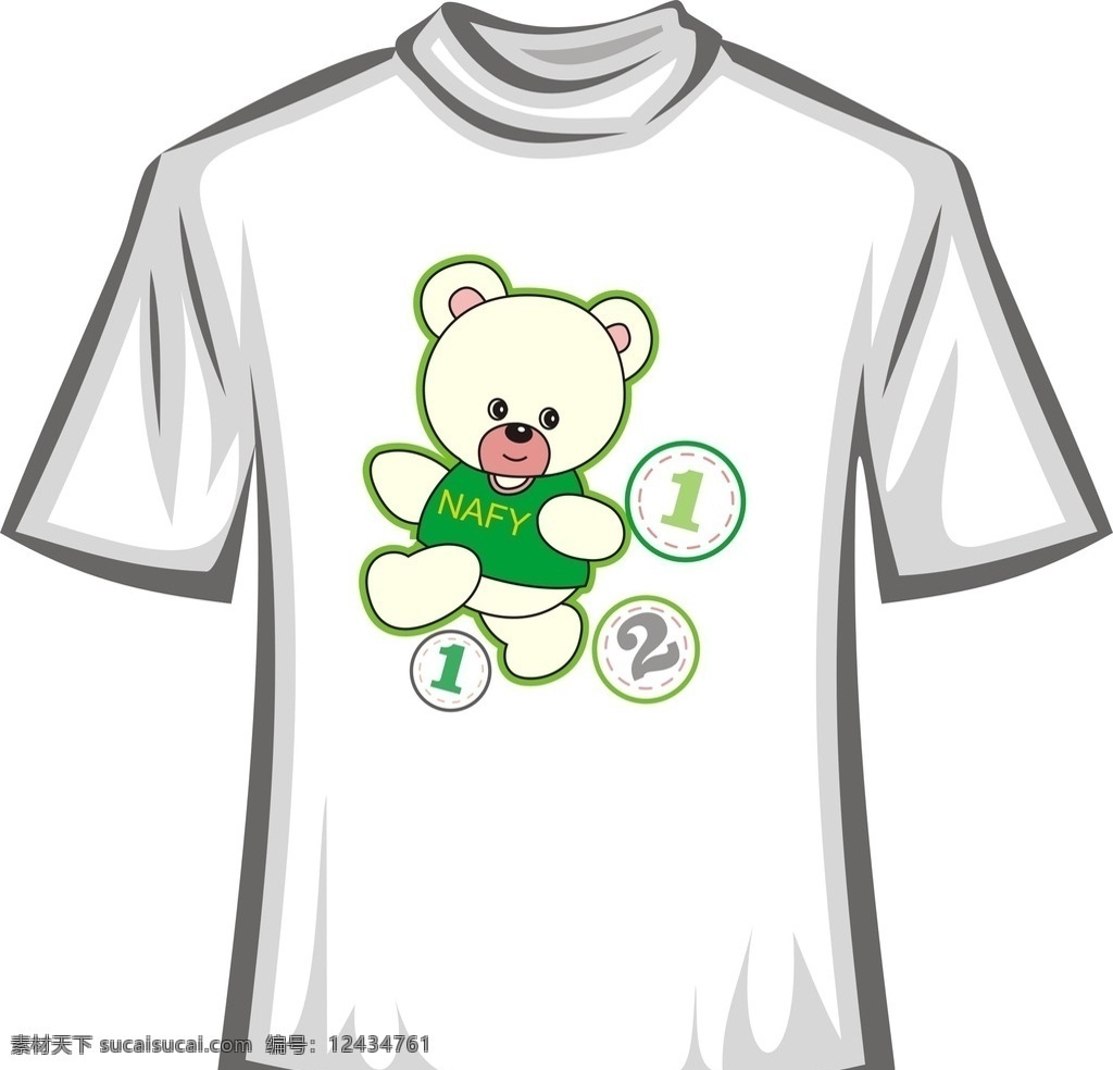 儿童卡通t恤 t恤衫 时尚 休闲 潮流元素 t恤印花 印花图案 运动 t恤衫设计 服装设计 熊系列