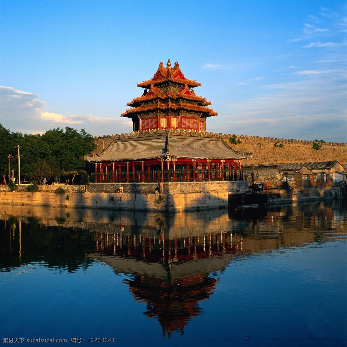 古典 城楼 倒影 高清 高清图片 建筑 中国风 古典城楼 风景 生活 旅游餐饮