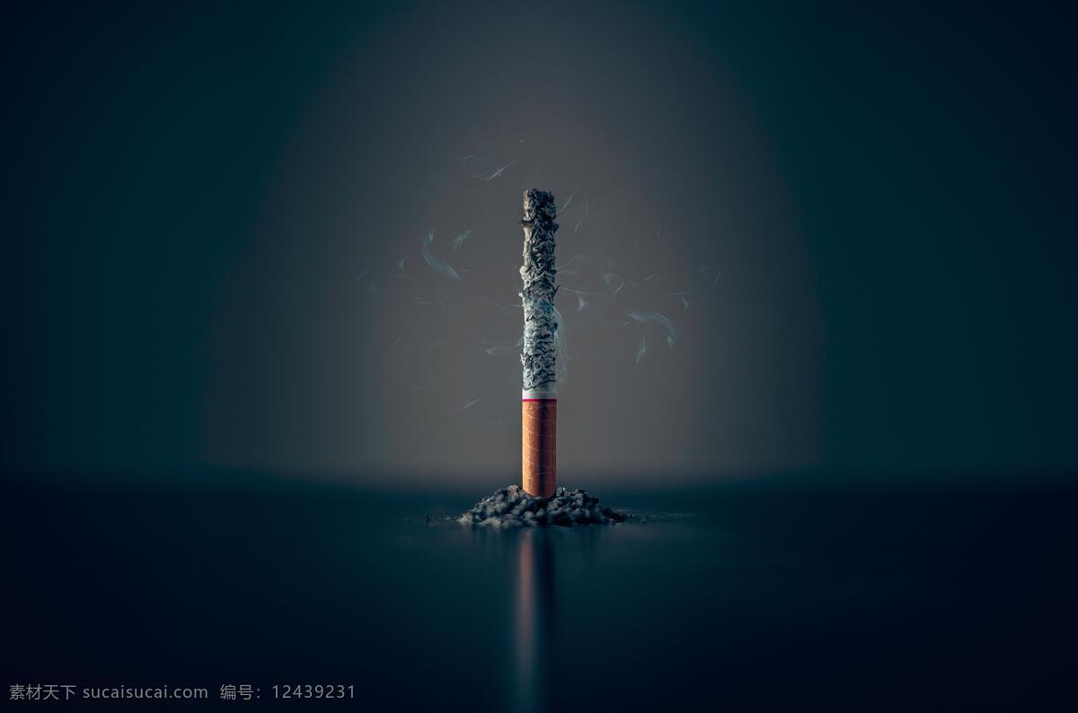 燃尽的烟 烟 香烟 禁烟 灰蓝色 燃烧 微信热点