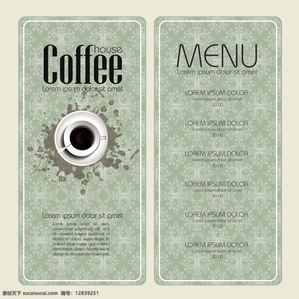 coffee menu 菜单 菜单菜谱 菜谱 餐牌 咖啡 咖啡杯 欧式 花纹 矢量 模板下载 咖啡菜单 饮食 欧式花纹 矢量素材 矢量图 花纹花边