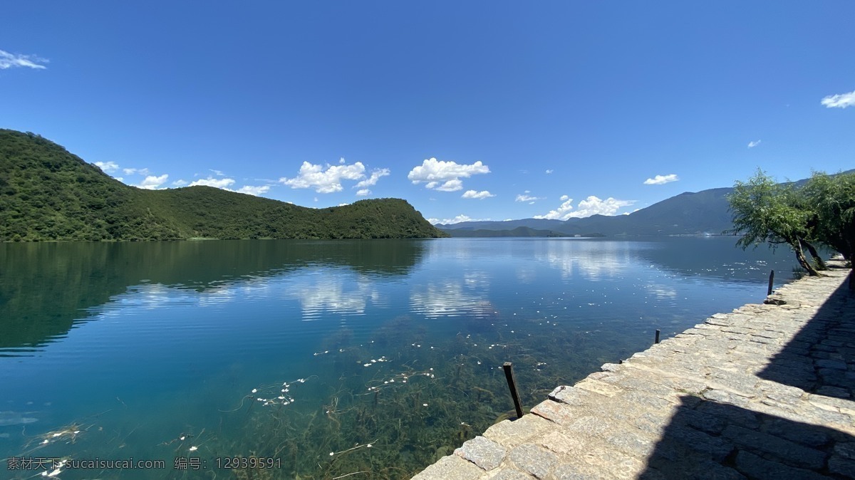 山水图片 泸沽湖 蓝天 日出 美景 旅游摄影 国内旅游