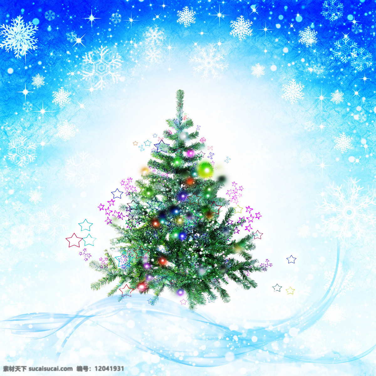 圣诞背景 星星 雪花 蓝色背景 圣诞树 松树 圣诞 圣诞节 圣诞快乐 梦幻背景 节日 节日庆祝 文化艺术