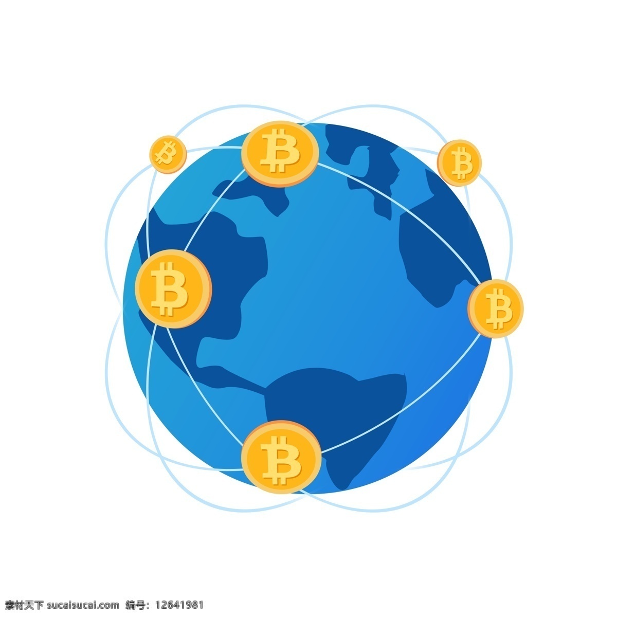 商业 25d 元素 地球 比特 币 科技 金融 金币 比特币 链接 流通