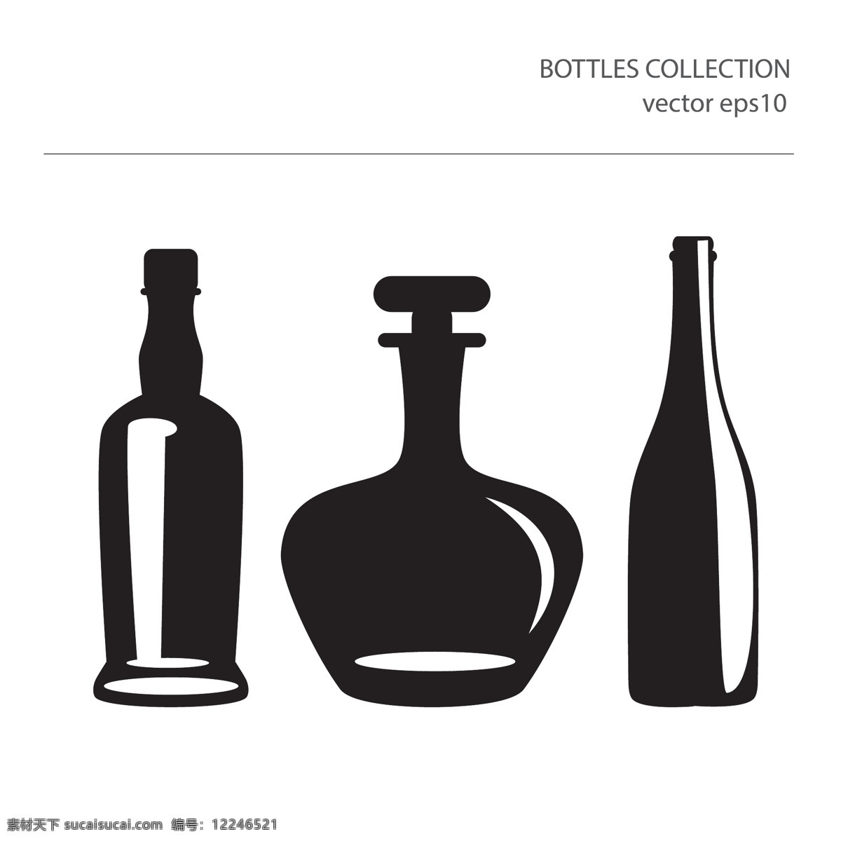 剪影 瓶 不同 图标 复古 酒 饮料 烹饪 油 酒精 轮廓 炉 设备 收集项目 分离 白色
