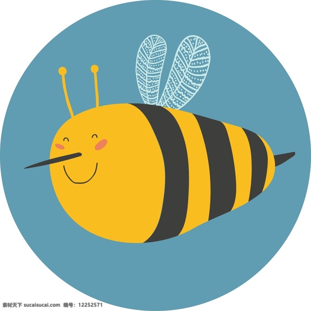 手绘可爱蜜蜂 春天 复活节 假期素材 手绘插画 可爱 春季素材 蜜蜂 手绘蜜蜂