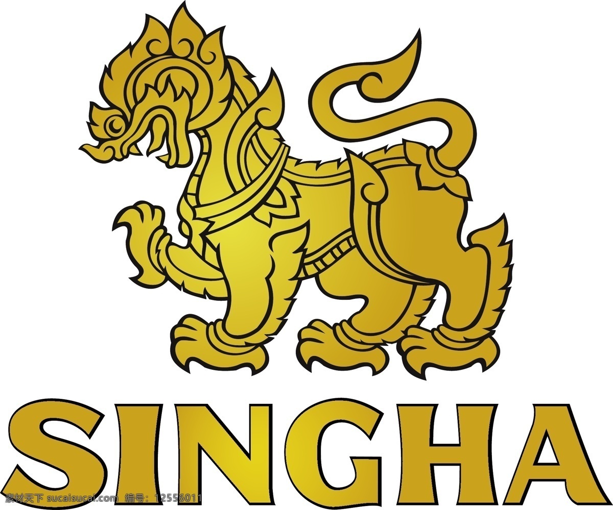 泰国 狮 牌 啤酒 logo singha beer 狮牌 企业标志 企业 标志 标识标志图标 矢量