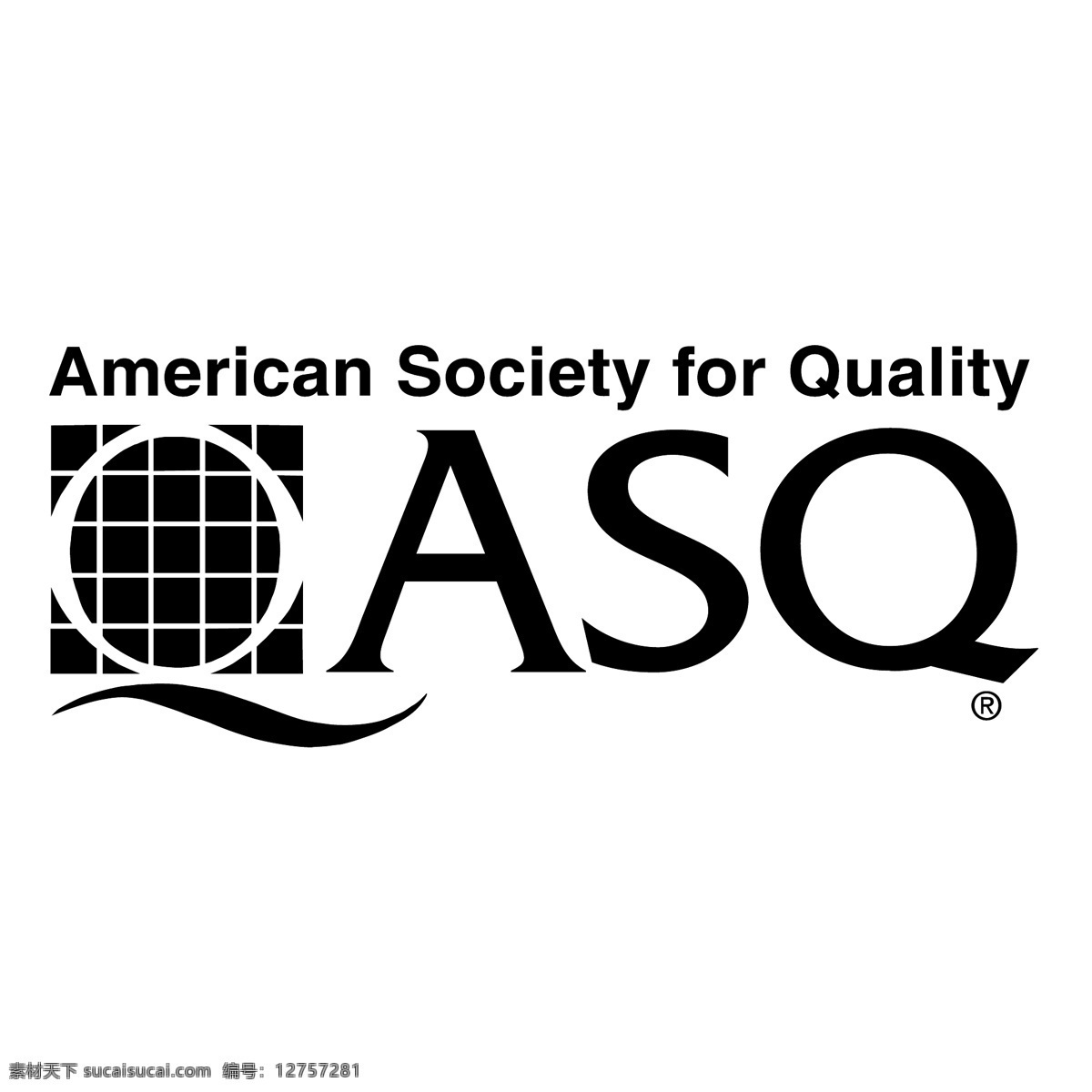 美国质量协会 美国 asq 标识 标识为免费 白色