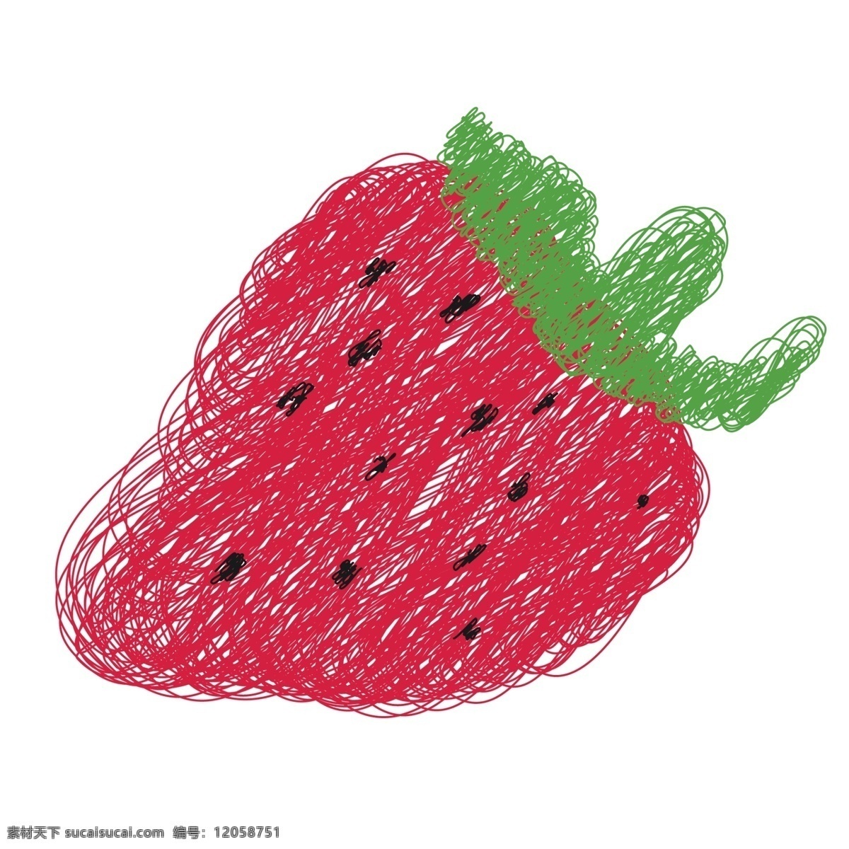 红色 草莓 免 抠 图 红色美食 手绘水果 线条笔画 绿色果实 新鲜美味 梨子 黄色 线条 水果 免抠图