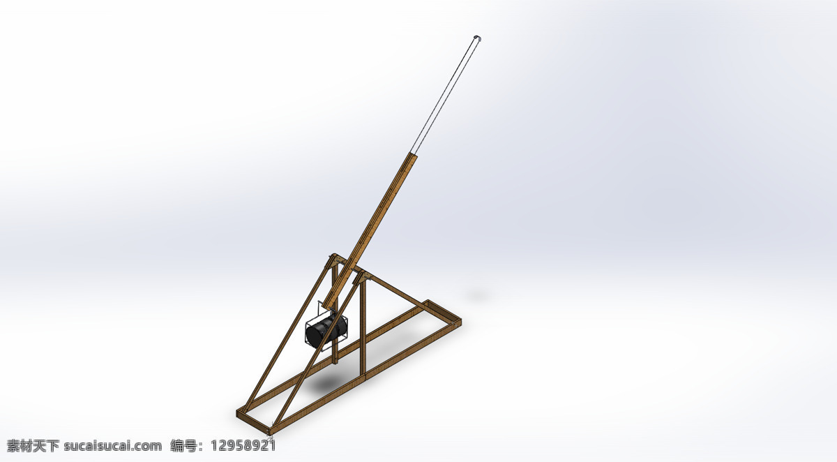 投 石机 武器 投石机 3d模型素材 其他3d模型