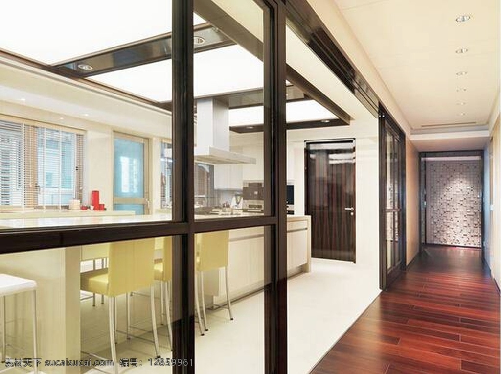 简洁 时尚 厨房 移门 效果图 现代 简约 典雅 白色 玻璃