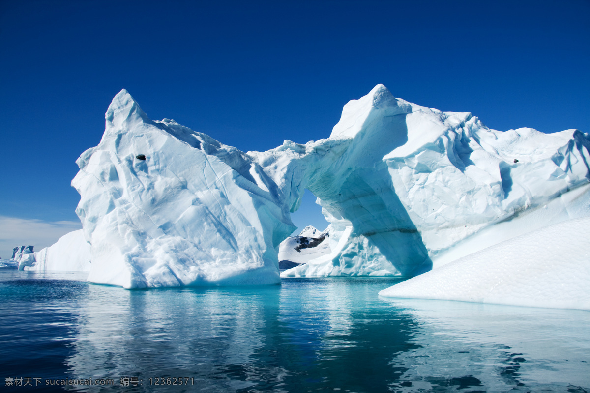 冰山 冰川 冰岛 北极 南极 大海 自然风景 自然景观