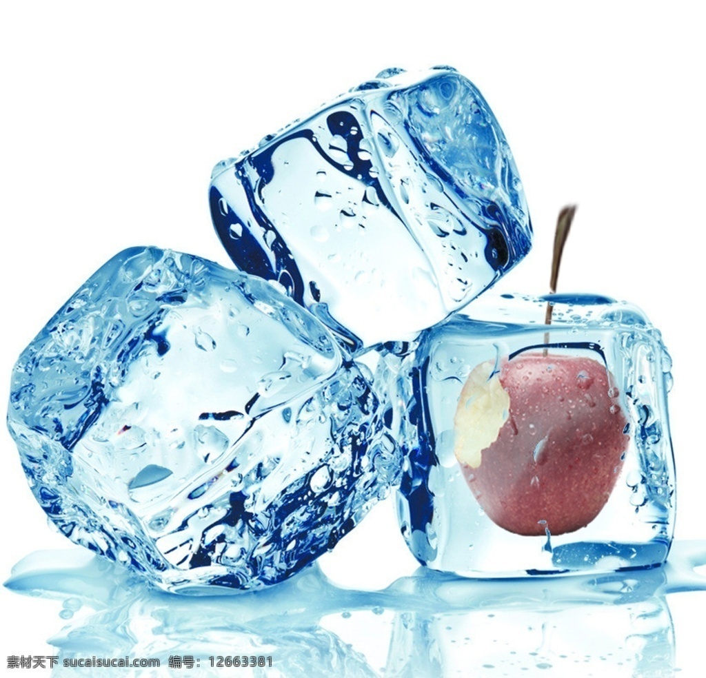 冰块 海报 封面 展示 结冰 创意 合成 相融 水块 生活百科 餐饮美食