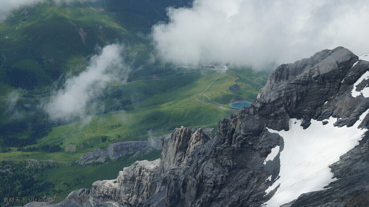 瑞士 阿尔卑斯山 远眺 欧洲旅游 自然景观 瑞士风光 旅游摄影 国外旅游