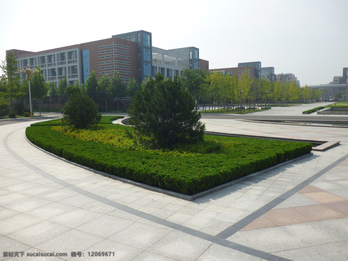 潍坊实验中学 潍实 花圃 花坛 花园 广场 景观 绿化 场地 大路 教学楼 魅力潍实 建筑园林 园林建筑