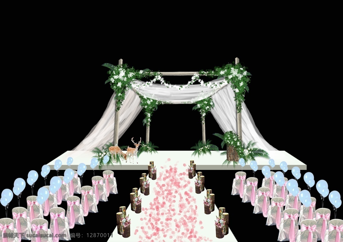 主 舞台 效果图 森林系婚礼 户外婚礼 婚礼舞台 户外 婚礼