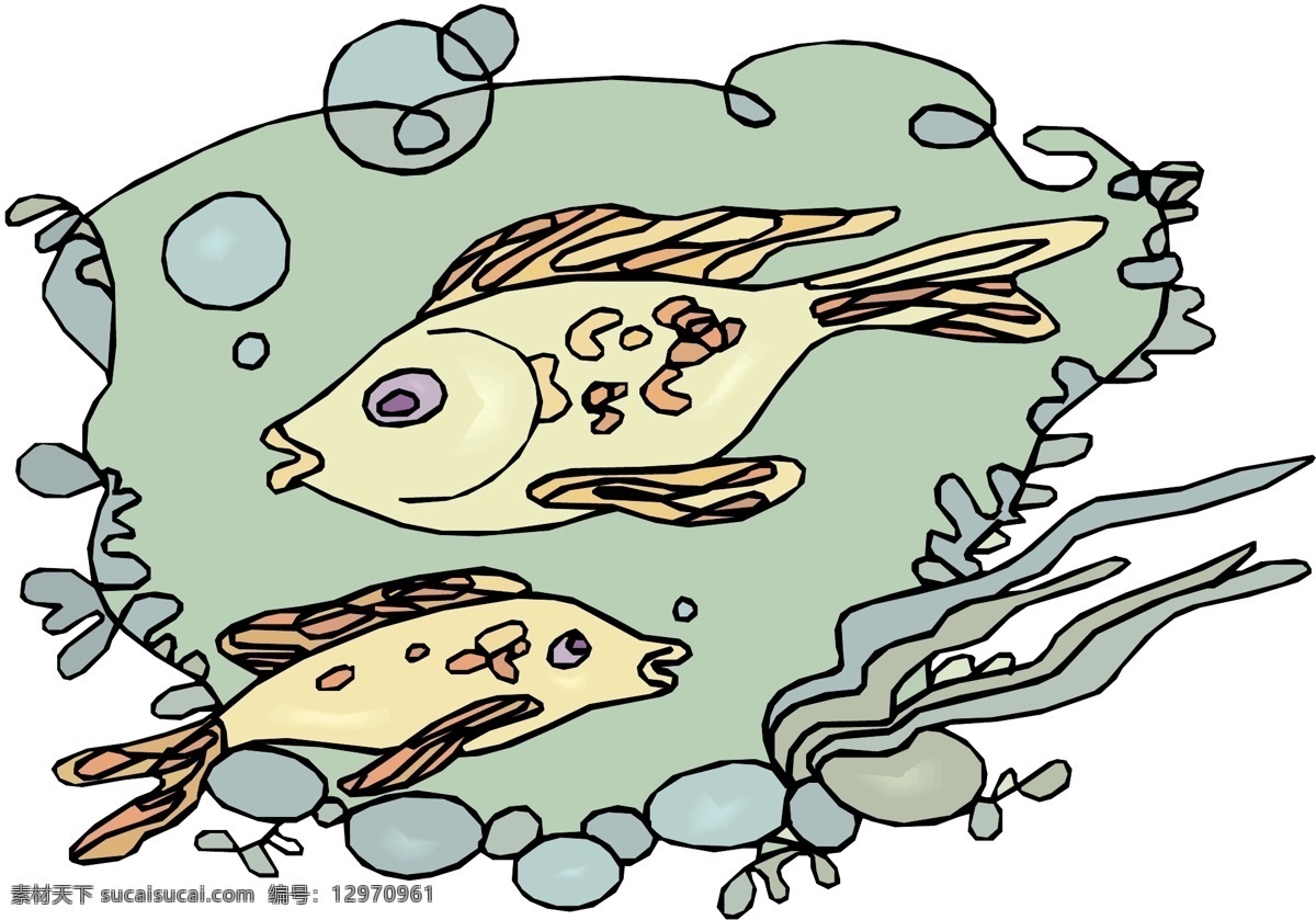 五彩小鱼 水生动物 矢量素材 格式 eps格式 设计素材 水中动物 矢量动物 矢量图库 白色