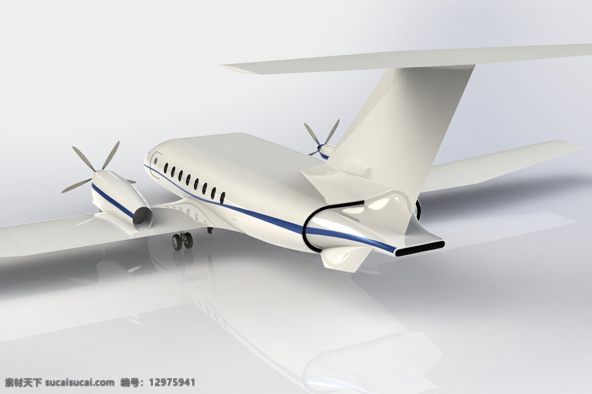 庞巴迪 q400 涡轮 螺旋桨 飞机 改性 压力 航空航天 推力 mhzcadesign 3d模型素材 建筑模型