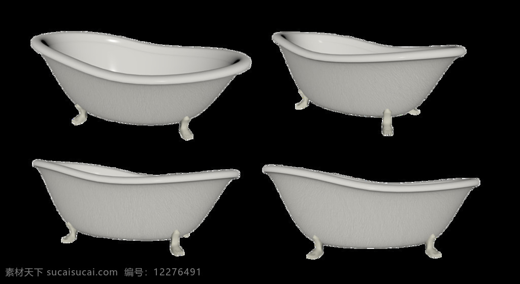 卡通 陶瓷 白 浴缸 元素 png元素 免抠元素 泡澡 透明素材 洗澡