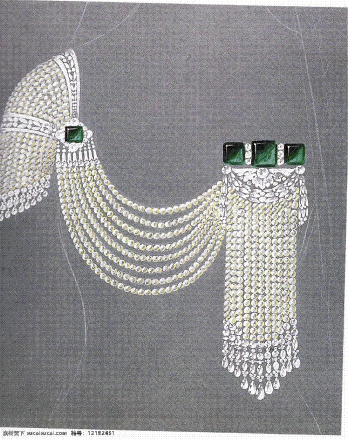 时尚 美丽 项链 手绘 珠宝 创意 潮流 新颖 灰色