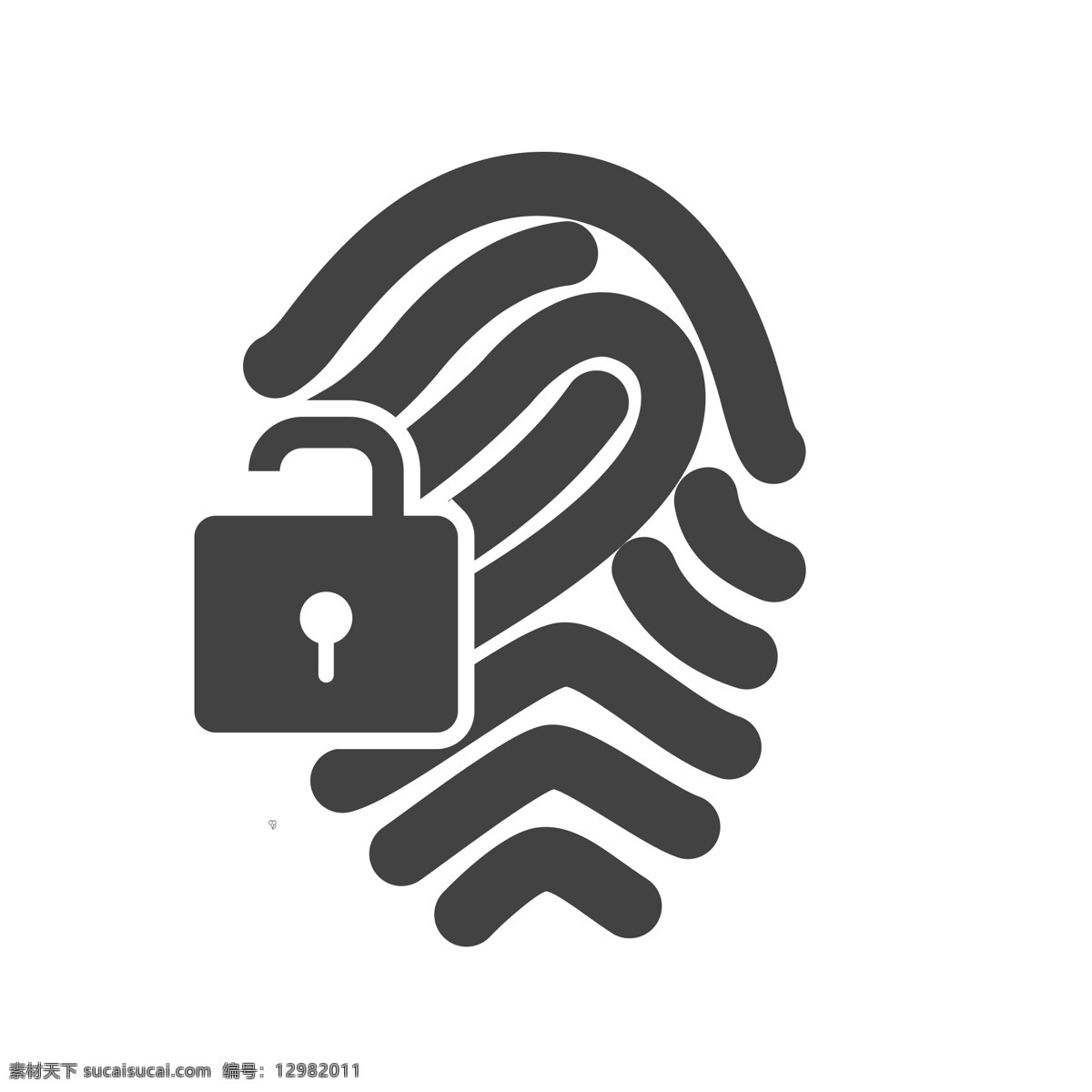 指纹解锁 扁平化ui ui图标 手机图标 界面ui 网页ui h5图标