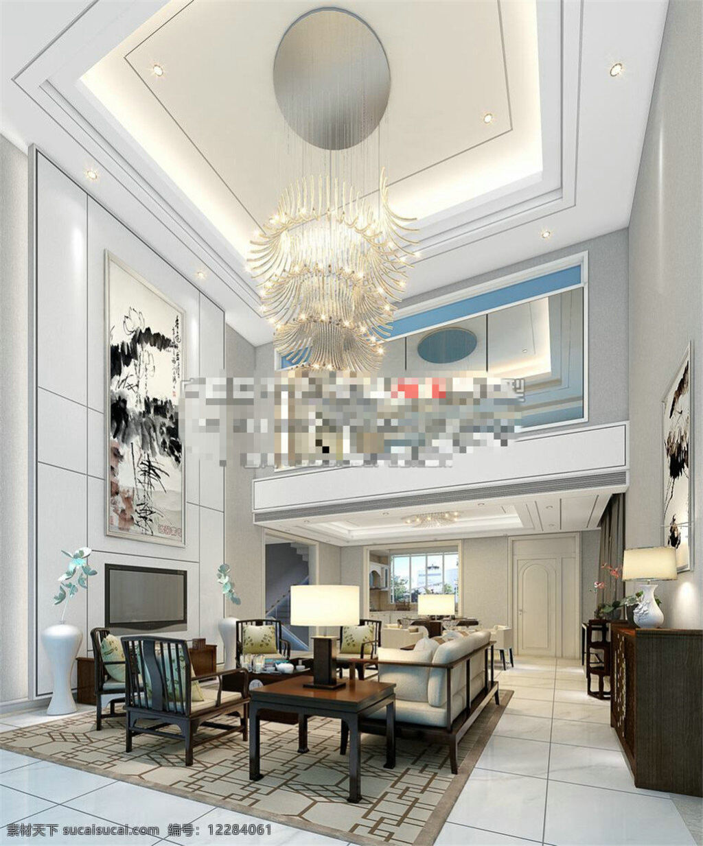 中式 室内 模型 3d max 3dmax 建筑装饰 客厅装饰 室内装饰 装饰客厅 装饰 灰色