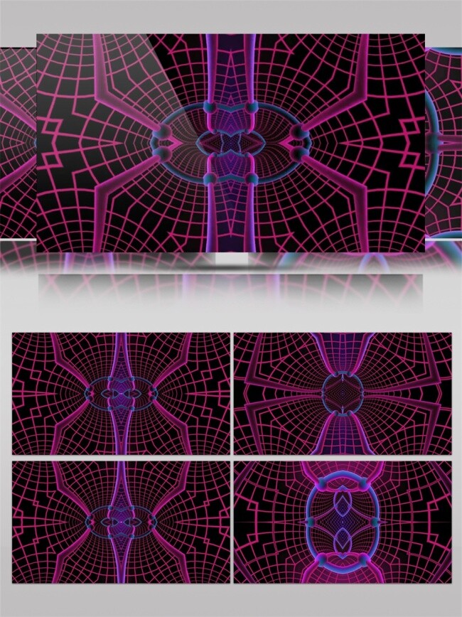 红色 斑斓 光束 动态 视频 机械 网格 高清素材 唯美素材 虚拟 光景素材
