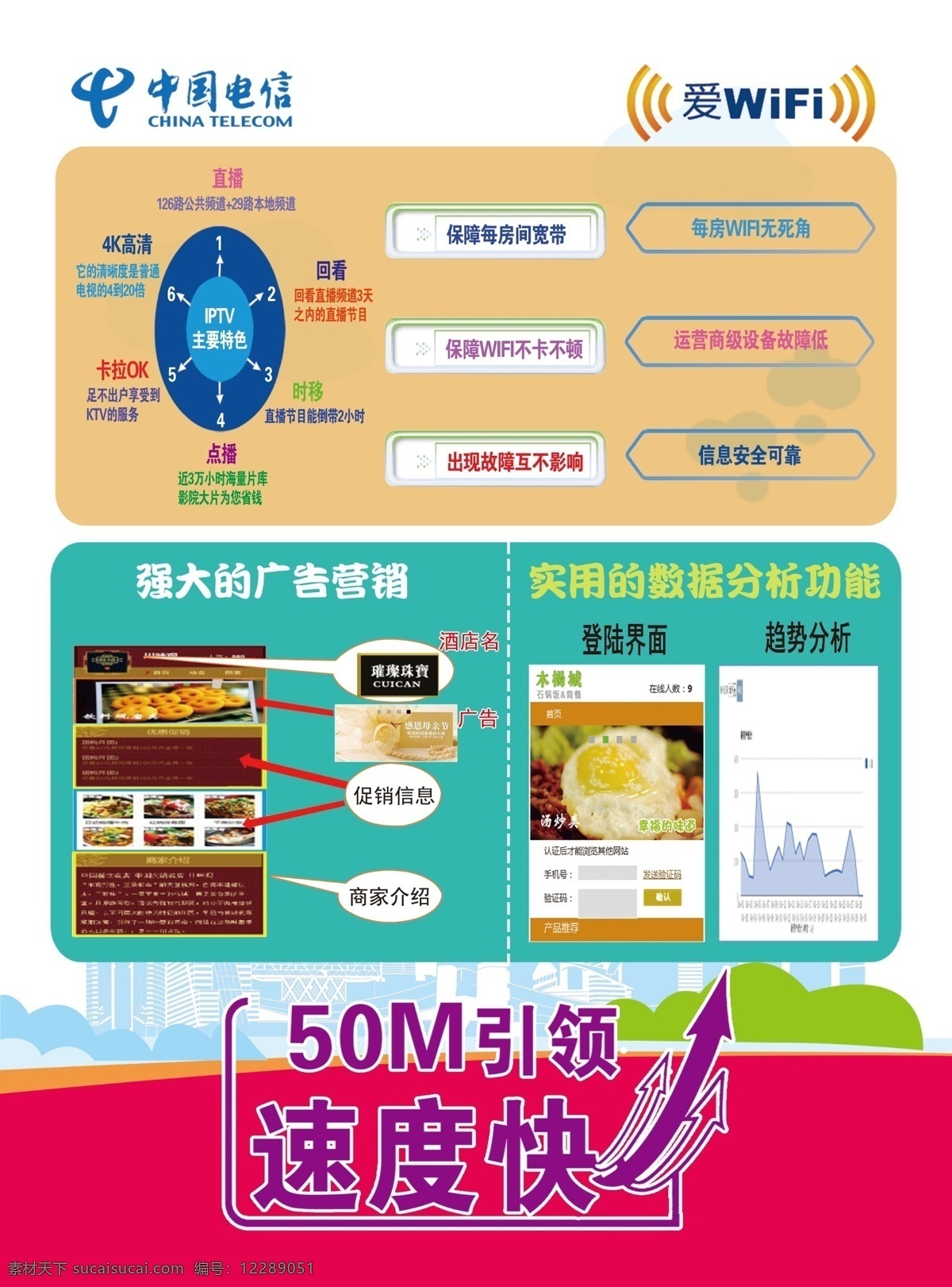 白色宣传单 白色背景 宣传单 彩页 宣传页 电信 光网 酒店 白色 背景 展架 x展架 海报 爱wifi