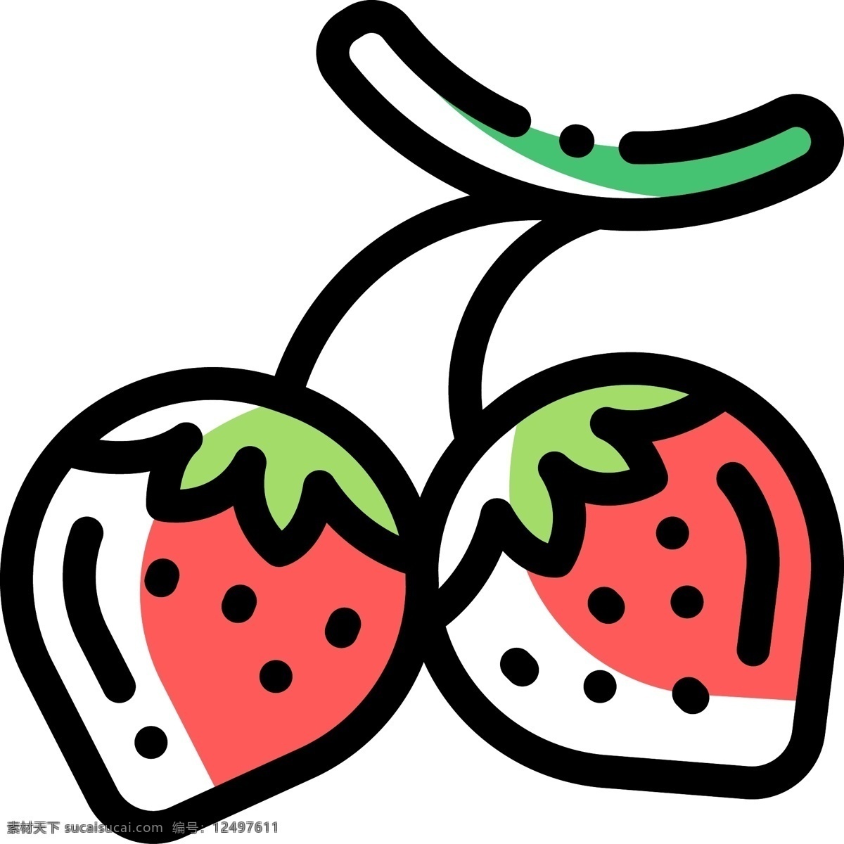 mbe 风格 草莓 装饰 图标 mbe风格 装饰图标 卡通矢量图 免扣png 可爱的 ppt装饰 水果