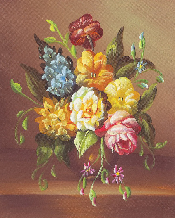 位图 植物图案 写意花卉 花朵 免费素材 面料图库 服装图案 棕色