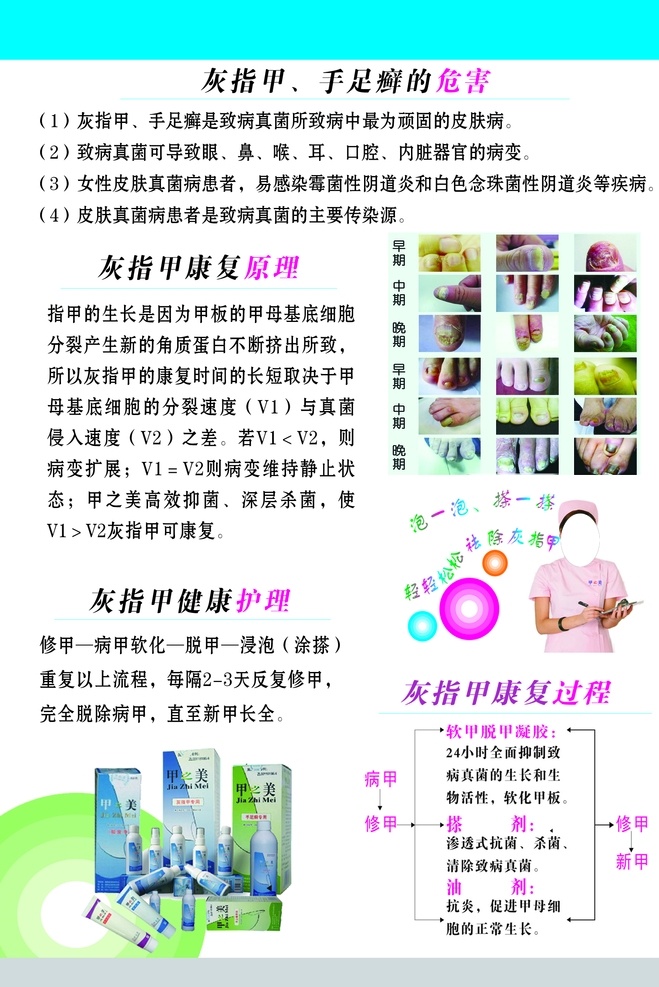 宣传 灰指甲宣传 灰指甲的原因 指甲 dm宣传单