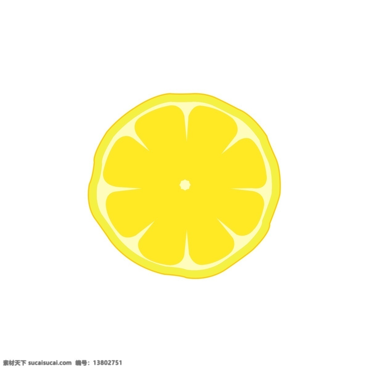 夏日 水果 系列 柠檬 清凉 小清新 图标 元素 苹果