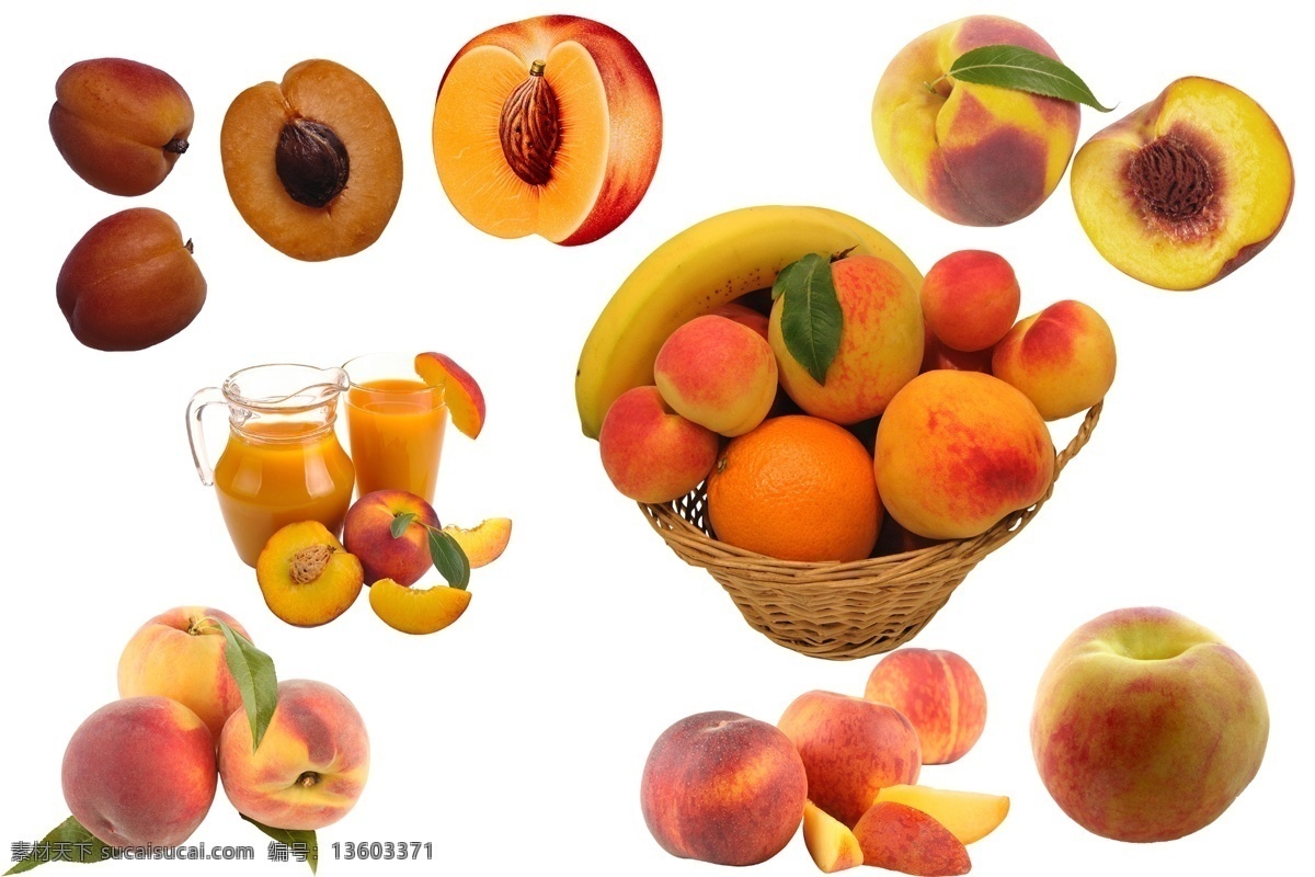 透明素材 png抠图 水果 新鲜水果 美味水果 黄桃 油桃 毛桃 水蜜桃 蟠桃 大桃子 非 原创 透明 合 辑 分层