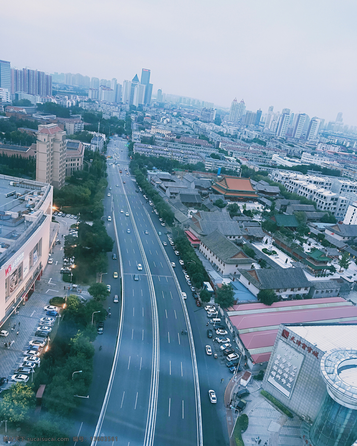城市道路 天空 大楼 街道 天津 俯视图 城市俯视图 城市发展 旅游摄影 国内旅游