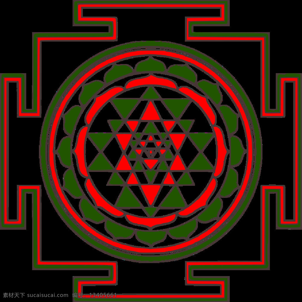 曼荼罗 斯里兰卡 yantra svg 黑色