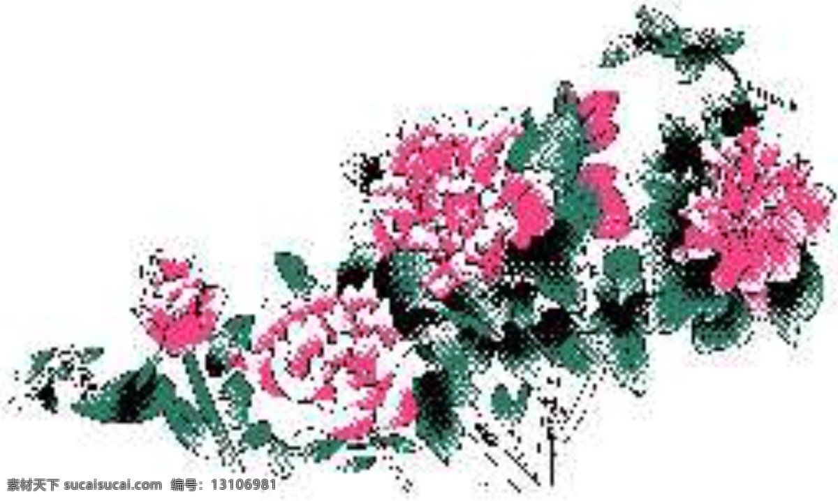 牡丹花 花卉 印花图 服装设计 图案花型