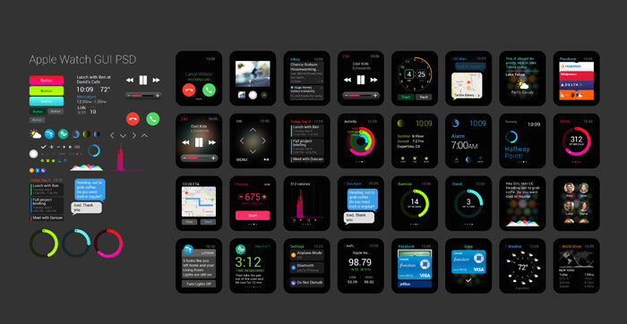 苹果 手表 app 模板 applewatch 界面 元素 苹果系统界面 ios 苹果手表界面 黑色