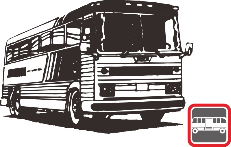公共汽车 公交车 bus 白色