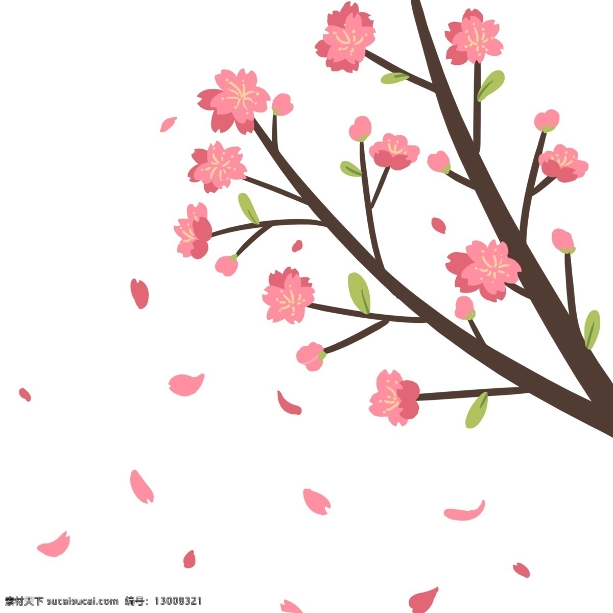 春季 桃花 装饰 插画 春季桃花 粉色的桃花 漂亮的桃花 桃花装饰 桃花插画 立体桃花 精美桃花