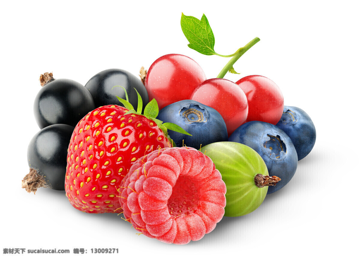 新鲜 水果 草莓 覆盆子 蓝莓 新鲜水果 果实 水果摄影 水果图片 餐饮美食