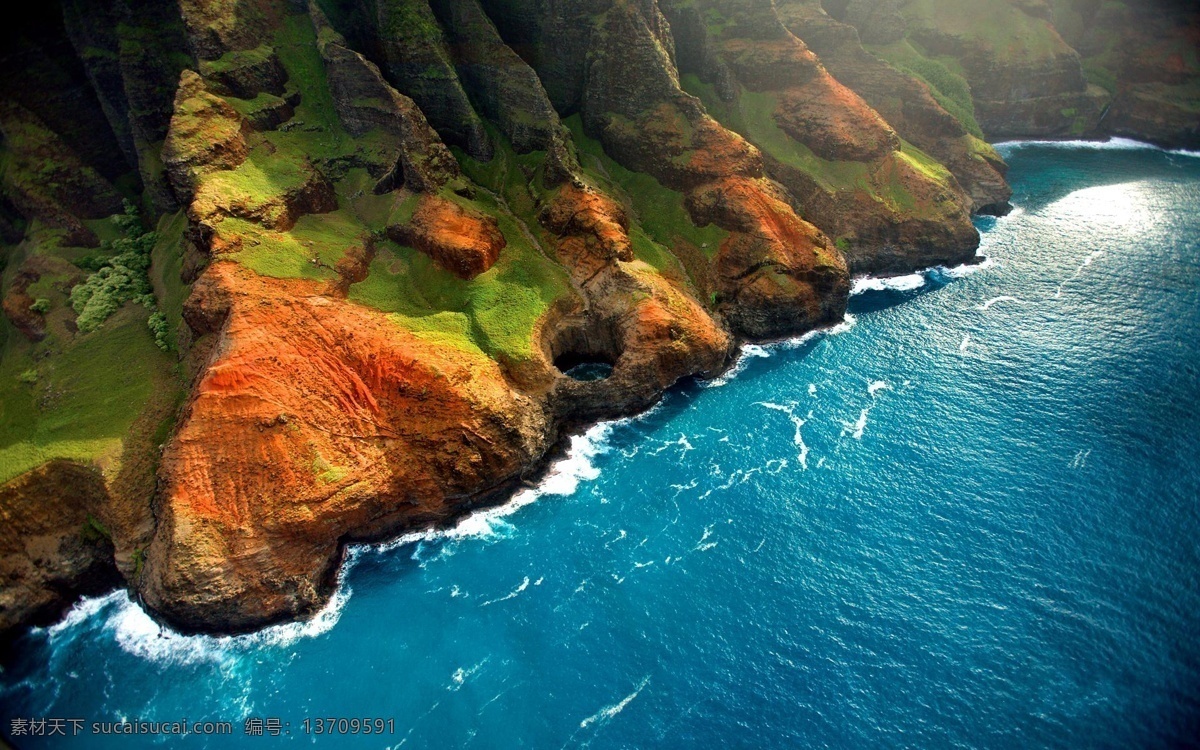 海岸 蔚蓝 海水 波浪 黑色