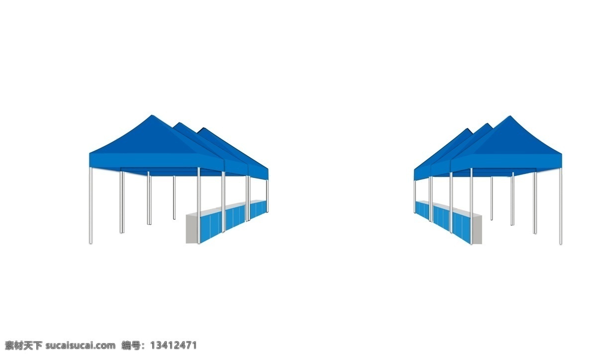 活动帐篷 活动场地布置 桌子 3d效果图 蓝色帐篷 其他模版 广告设计模板 源文件